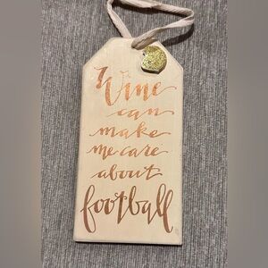Wooden Wine Tag - Oversized Decorative